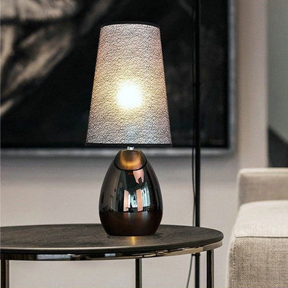 Contemporary Luxury Fabric Hardware Round 1-Light Table Lamp For Bedroom