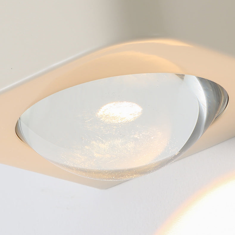 Modern Minimalist Rounded Corner Square Iron LED Up And Down Illuminated Wall Sconce Lamp For Living Room