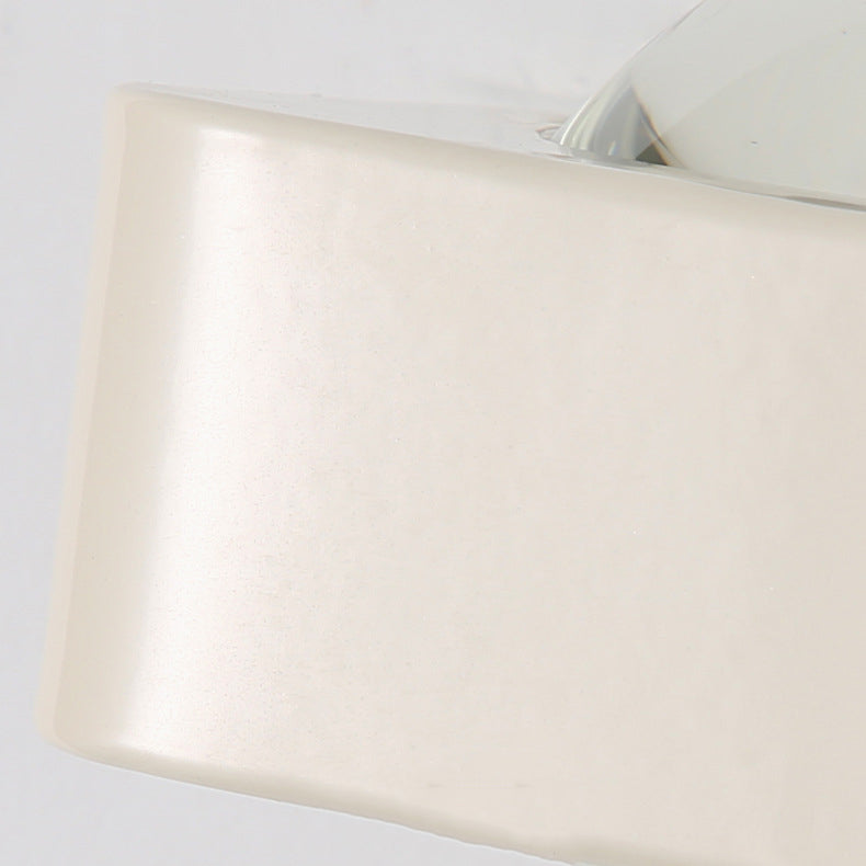 Modern Minimalist Rounded Corner Square Iron LED Up And Down Illuminated Wall Sconce Lamp For Living Room
