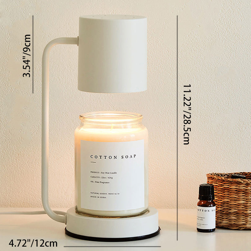 Modern Simplicity Iron Cylinder 1-Light Melting Wax Table Lamp For Bedroom