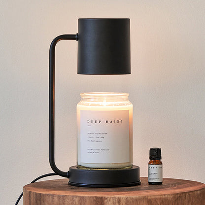 Modern Simplicity Iron Cylinder 1-Light Melting Wax Table Lamp For Bedroom