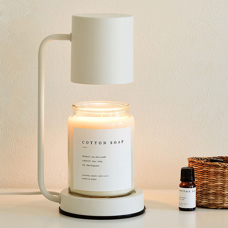 Modern Simplicity Iron Cylinder 1-Light Melting Wax Table Lamp For Bedroom