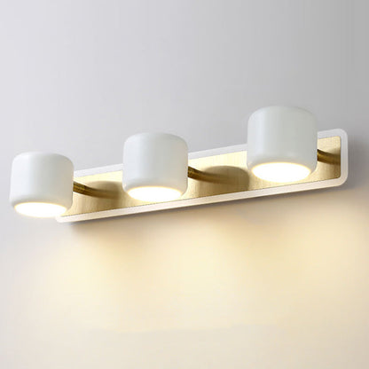 مصباح LED أسطواني من الألومنيوم والحديد بتصميم عصري بسيط، مصباح جداري أمامي للحمام 