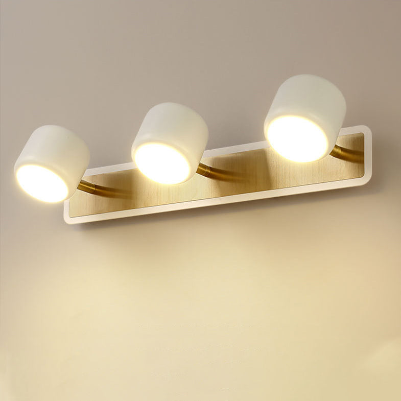 مصباح LED أسطواني من الألومنيوم والحديد بتصميم عصري بسيط، مصباح جداري أمامي للحمام 