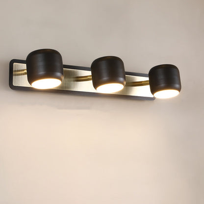 مصباح LED أسطواني من الألومنيوم والحديد بتصميم عصري بسيط، مصباح جداري أمامي للحمام 