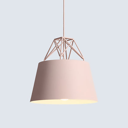 Contemporary Nordic Geometry Diamond Aluminum 1-Light Pendant Light For Living Room