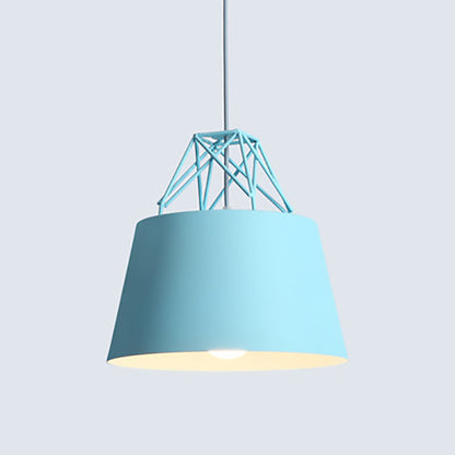 Contemporary Nordic Geometry Diamond Aluminum 1-Light Pendant Light For Living Room
