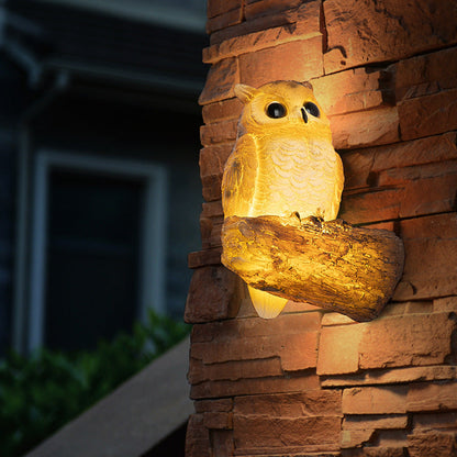 Contemporary Creative Resin Imitation Animal Toucan Owl Waterproof LED Wall Sconce Lamp For Outdoor Patio