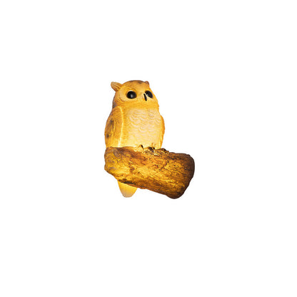 Contemporary Creative Resin Imitation Animal Toucan Owl Waterproof LED Wall Sconce Lamp For Outdoor Patio