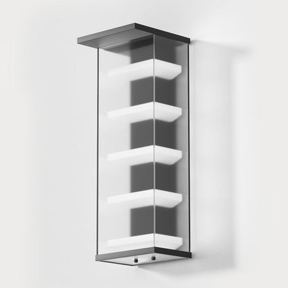 Contemporary Creative Stainless Steel Acrylic Rectangular Waterproof LED Wall Sconce Lamp For Outdoor Patio