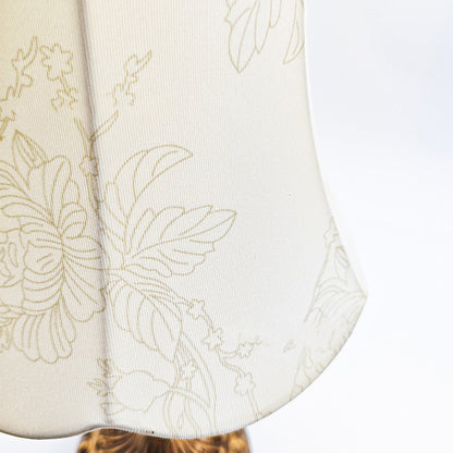 Traditional Vintage Fabric Hardware Round 1-Light Table Lamp For Bedroom