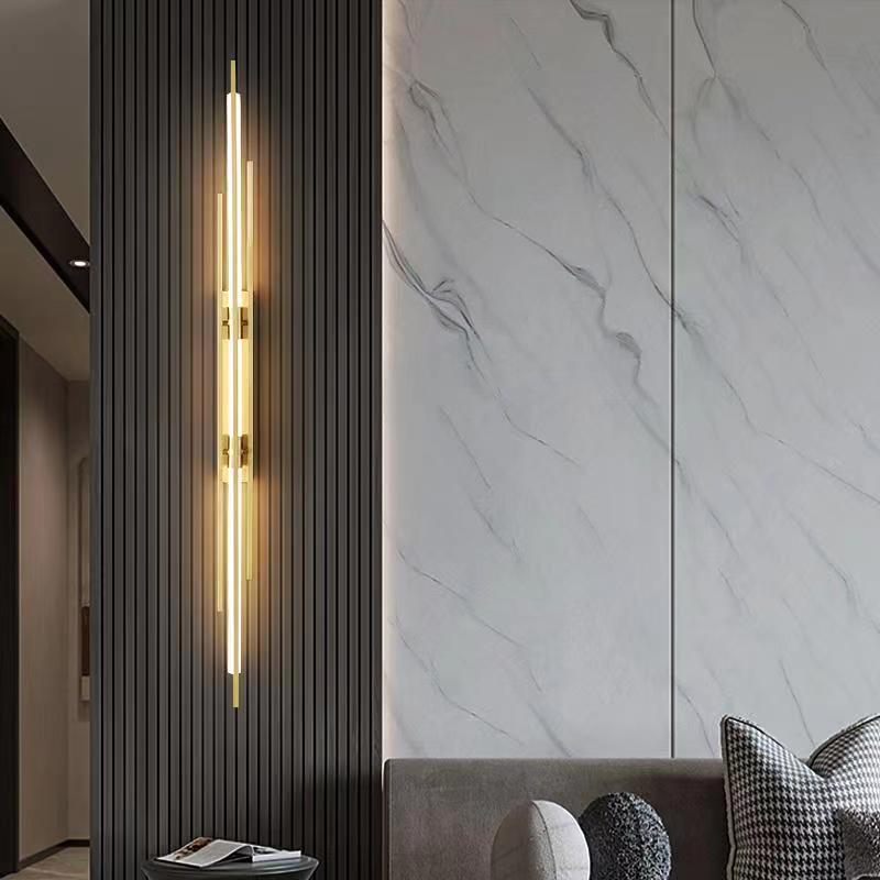 مصباح حائط LED طويل من الأكريليك بتصميم عصري بسيط لغرفة المعيشة 