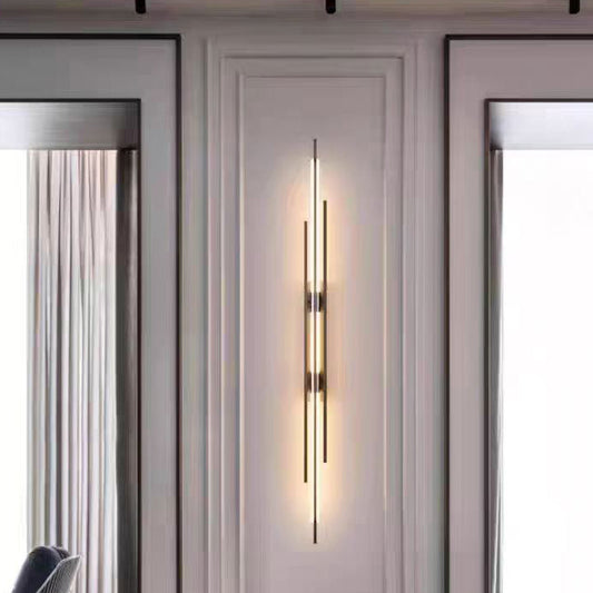 مصباح حائط LED طويل من الأكريليك بتصميم عصري بسيط لغرفة المعيشة 