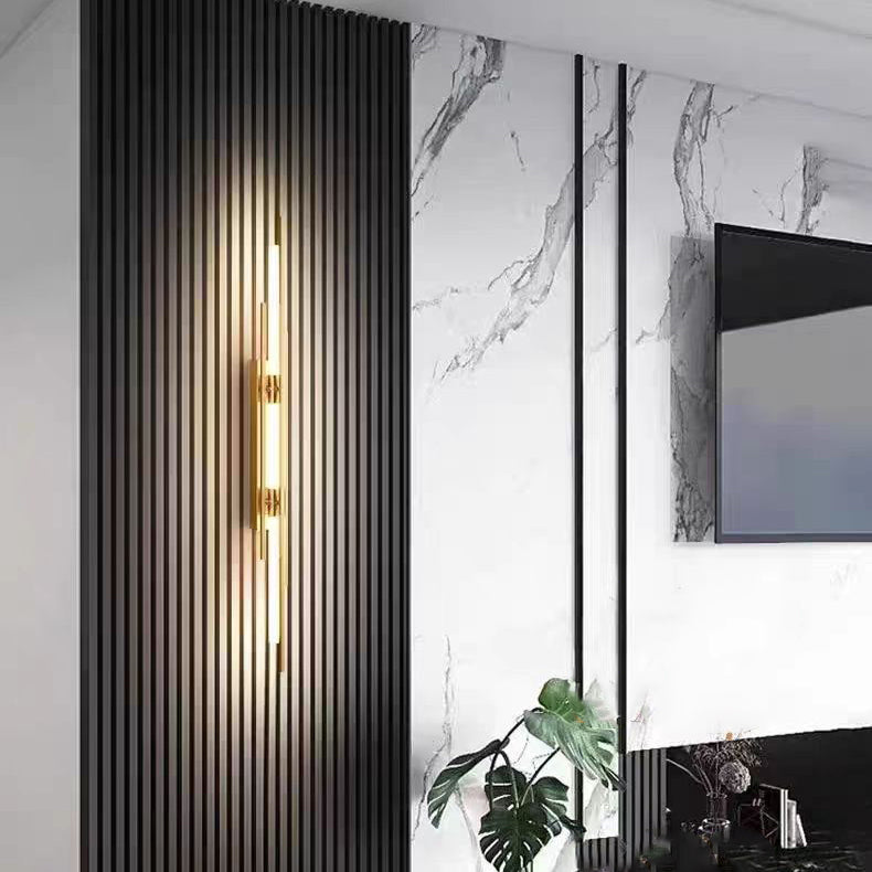 مصباح حائط LED طويل من الأكريليك بتصميم عصري بسيط لغرفة المعيشة 