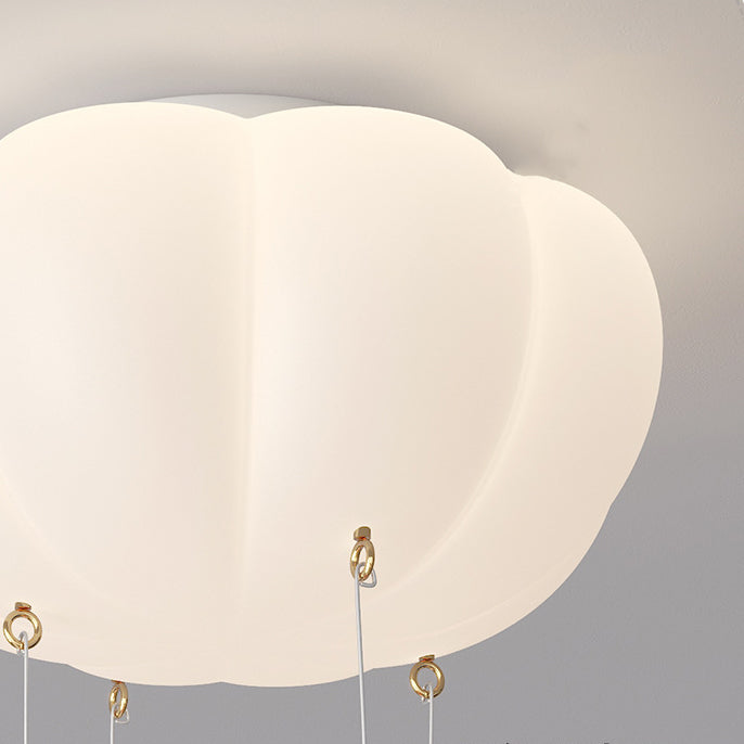 Contemporary Creative Iron PE Cartoon Bear LED Flush Mount Ceiling Light For Bedroom