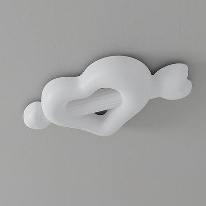 Contemporary Creative Cartoon Heart-Shaped Arrow PE Iron LED Flush Mount Ceiling Light For Bedroom