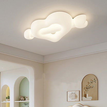 Contemporary Creative Cartoon Heart-Shaped Arrow PE Iron LED Flush Mount Ceiling Light For Bedroom