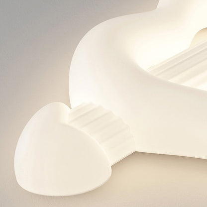 Contemporary Creative Cartoon Heart-Shaped Arrow PE Iron LED Flush Mount Ceiling Light For Bedroom