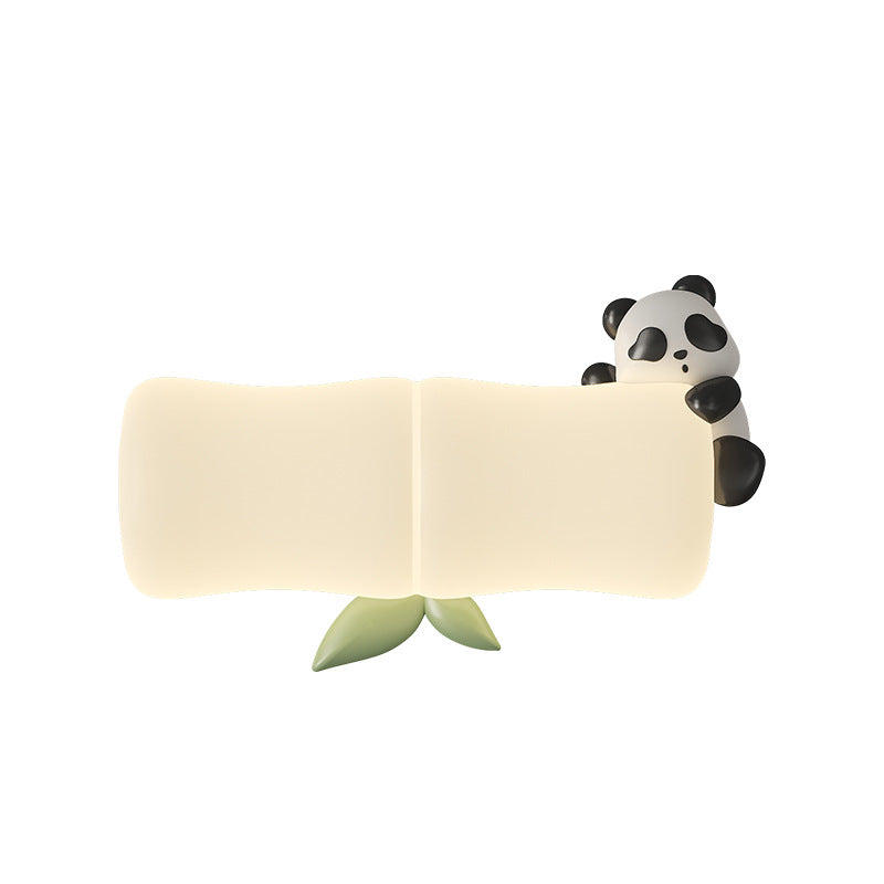 Contemporary Creative Animal Koala Bamboo PE Shade LED Wall Sconce Lamp For Living Room