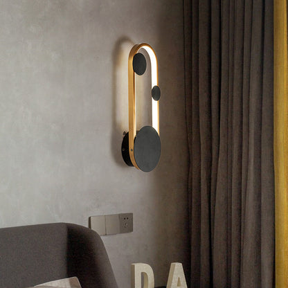 Contemporary Simplicity Geometric Circle Ring Iron Aluminum LED Wall Sconce Lamp For Living Room