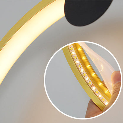 Contemporary Simplicity Geometric Circle Ring Iron Aluminum LED Wall Sconce Lamp For Living Room