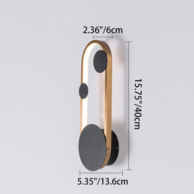 Contemporary Simplicity Geometric Circle Ring Iron Aluminum LED Wall Sconce Lamp For Living Room