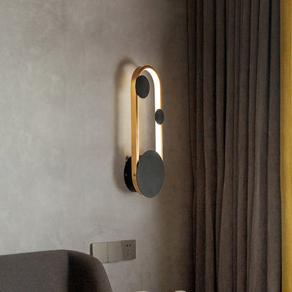 Contemporary Simplicity Geometric Circle Ring Iron Aluminum LED Wall Sconce Lamp For Living Room
