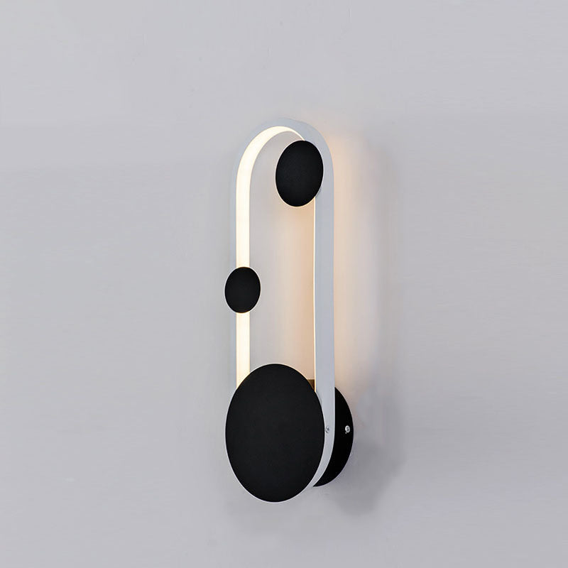 Contemporary Simplicity Geometric Circle Ring Iron Aluminum LED Wall Sconce Lamp For Living Room