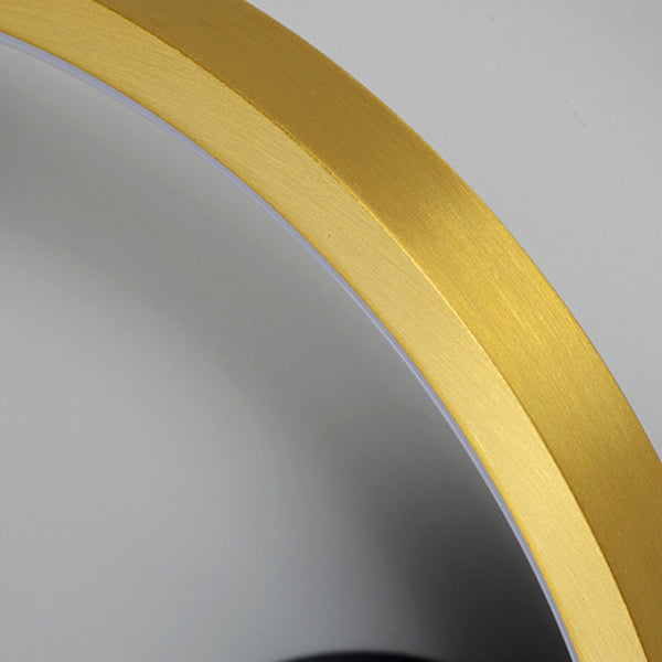 Contemporary Simplicity Geometric Circle Ring Iron Aluminum LED Wall Sconce Lamp For Living Room