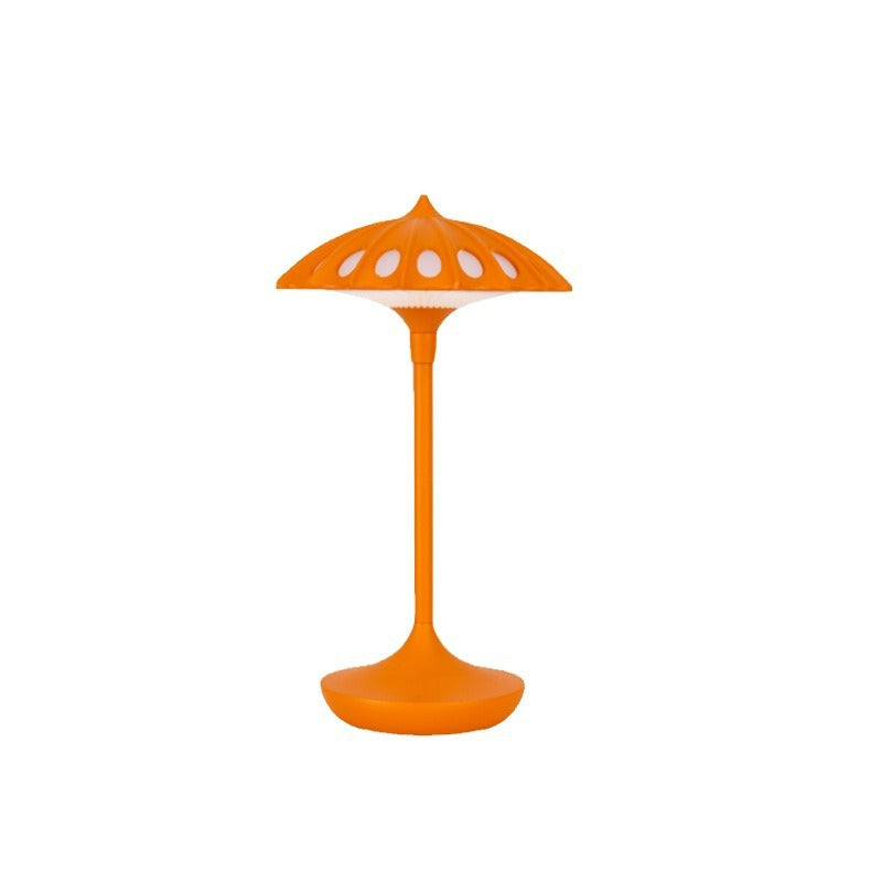 Contemporary Creative Aluminum Acrylic Umbrella Shade USB LED Table Lamp For Bedroom