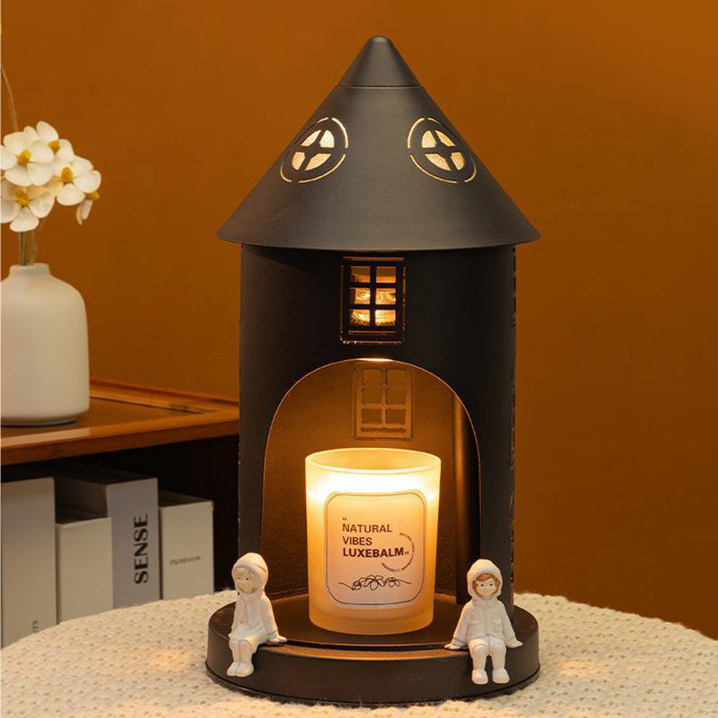 Modern Simplicity Iron Arch Castle 1-Light Melting Wax Table Lamp For Bedroom