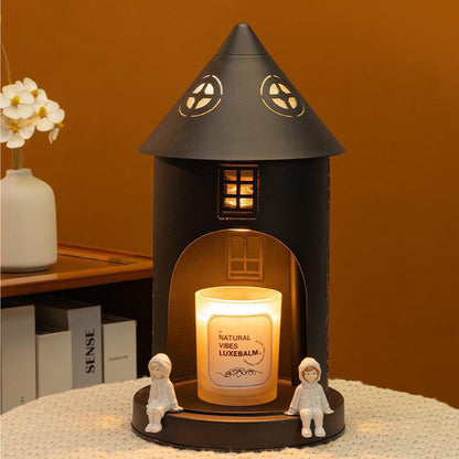 Modern Simplicity Iron Arch Castle 1-Light Melting Wax Table Lamp For Bedroom