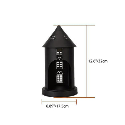Modern Simplicity Iron Arch Castle 1-Light Melting Wax Table Lamp For Bedroom