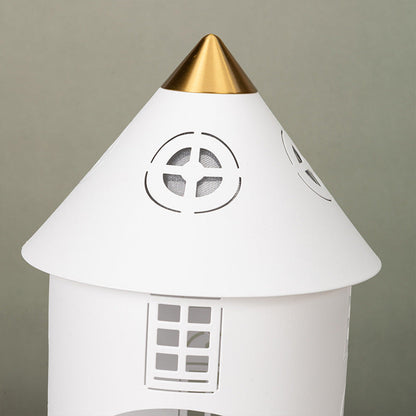 Modern Simplicity Iron Arch Castle 1-Light Melting Wax Table Lamp For Bedroom