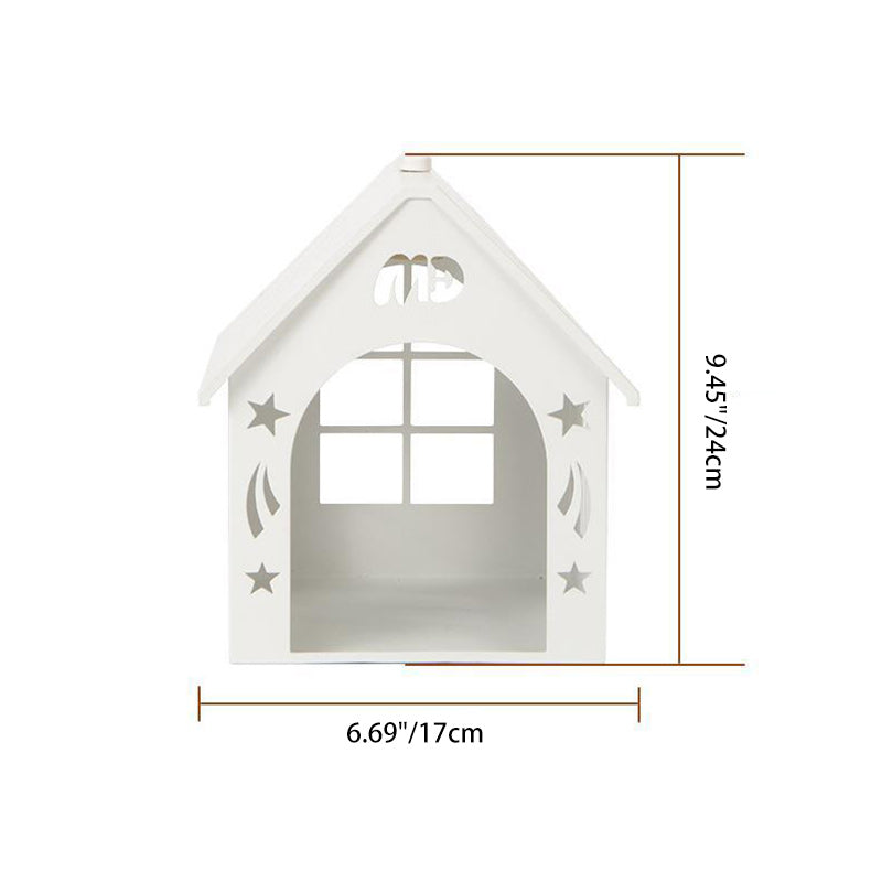 Modern Simplicity Iron Openwork House 1-Light Melting Wax Table Lamp For Bedroom