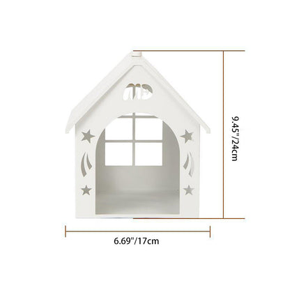 Modern Simplicity Iron Openwork House 1-Light Melting Wax Table Lamp For Bedroom