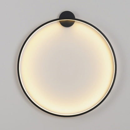 Modern Minimalist Aluminum Acrylic Circle Ring LED Wall Sconce Lamp For Living Room