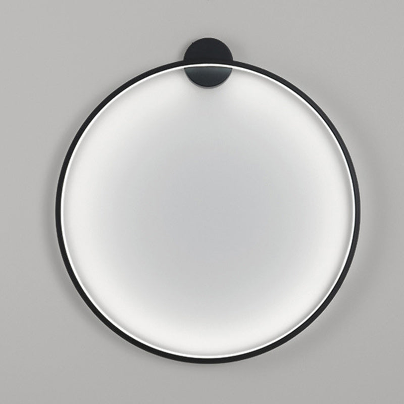 Modern Minimalist Aluminum Acrylic Circle Ring LED Wall Sconce Lamp For Living Room
