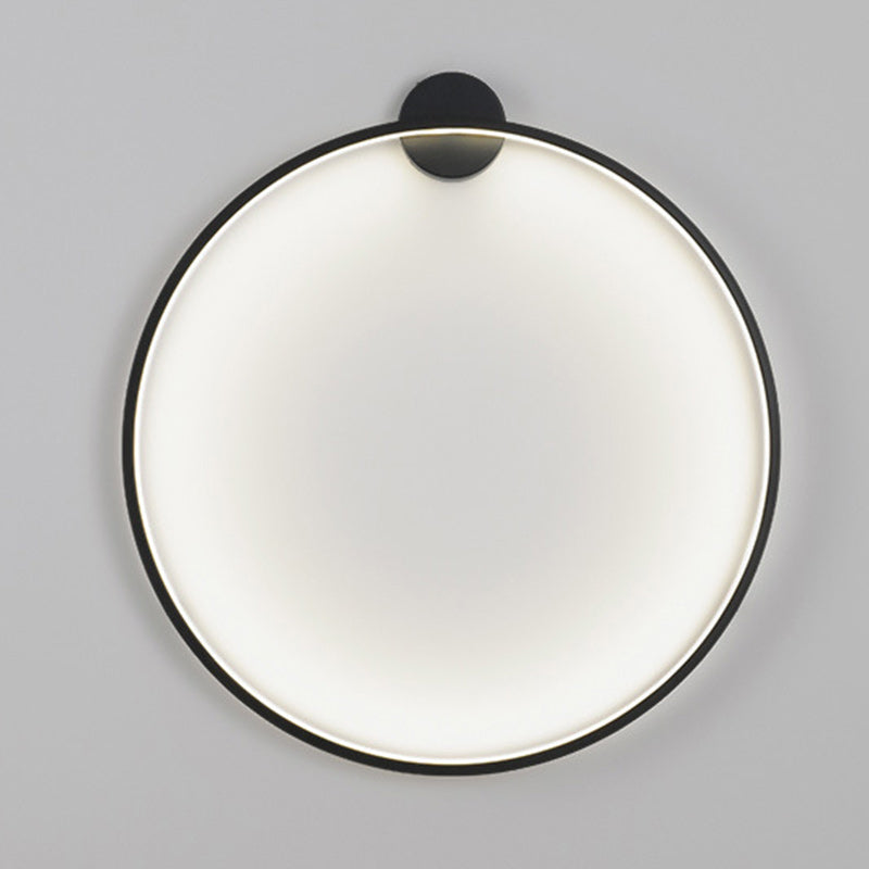 Modern Minimalist Aluminum Acrylic Circle Ring LED Wall Sconce Lamp For Living Room