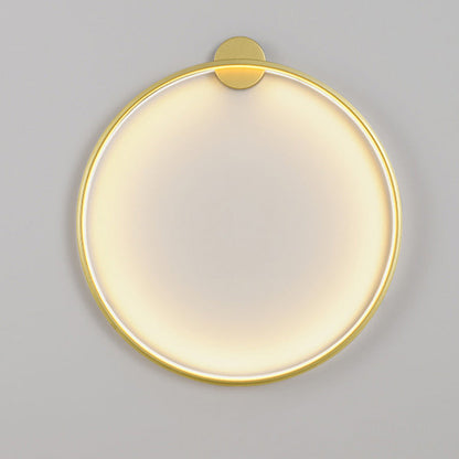 Modern Minimalist Aluminum Acrylic Circle Ring LED Wall Sconce Lamp For Living Room