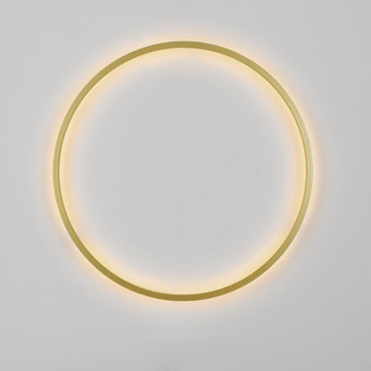 Modern Minimalist Aluminum Acrylic Circle Ring LED Wall Sconce Lamp For Living Room
