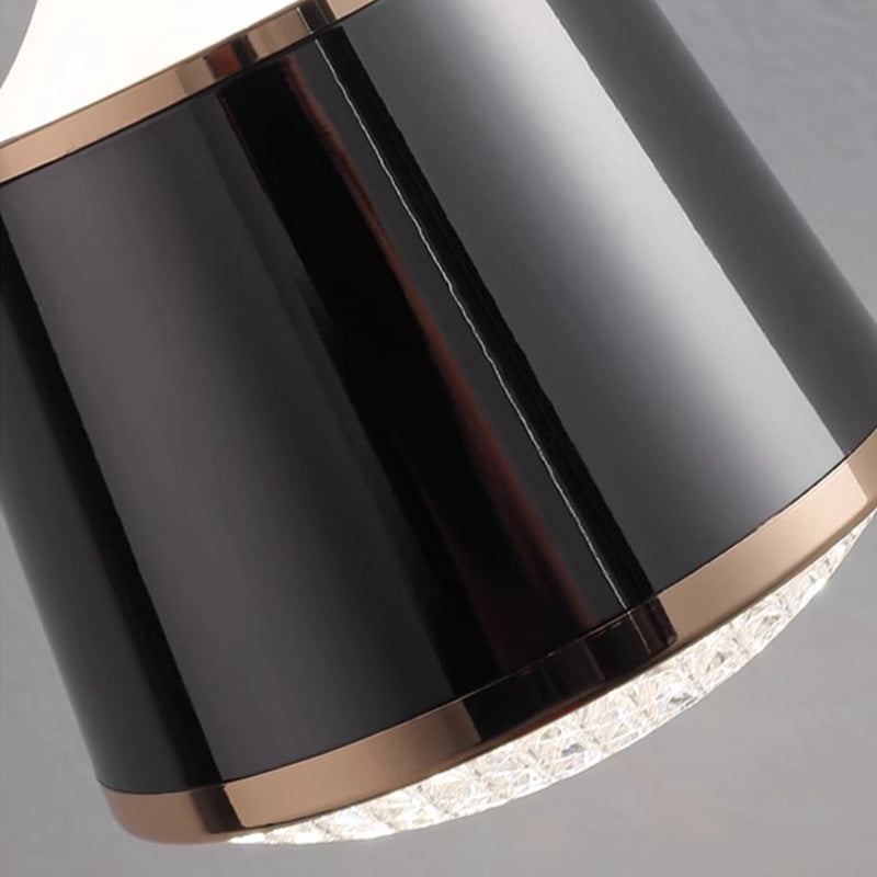 Contemporary Nordic Iron Acrylic Round Liftable LED Pendant Light For Bedroom
