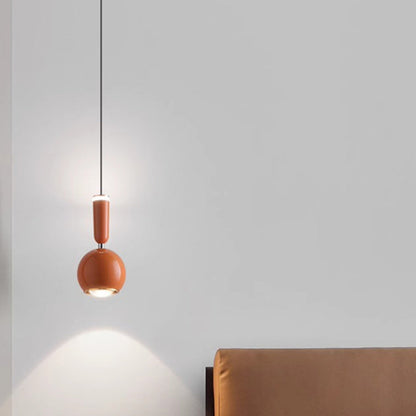 Contemporary Nordic Aluminum Acrylic Round Ball LED Pendant Light For Bedroom