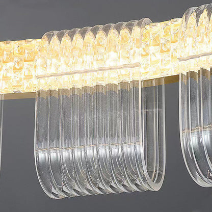 Contemporary Luxury Aluminum Acrylic Circle Ring LED Pendant Light For Bedroom