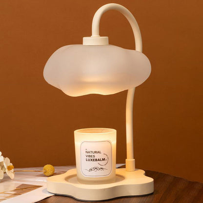Contemporary Creative Cloud Glass Shade Iron 1-Light Melting Wax Table Lamp For Bedroom
