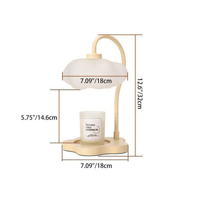 Contemporary Creative Cloud Glass Shade Iron 1-Light Melting Wax Table Lamp For Bedroom