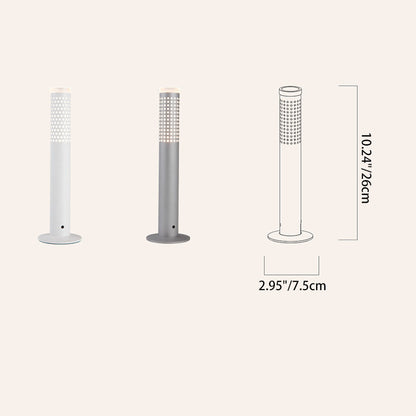 Modern Minimalist Flower-insertable Plastic Column USB Rechargeable LED Table Lamp For Bedroom
