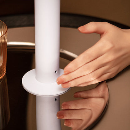 Modern Minimalist Flower-insertable Plastic Column USB Rechargeable LED Table Lamp For Bedroom