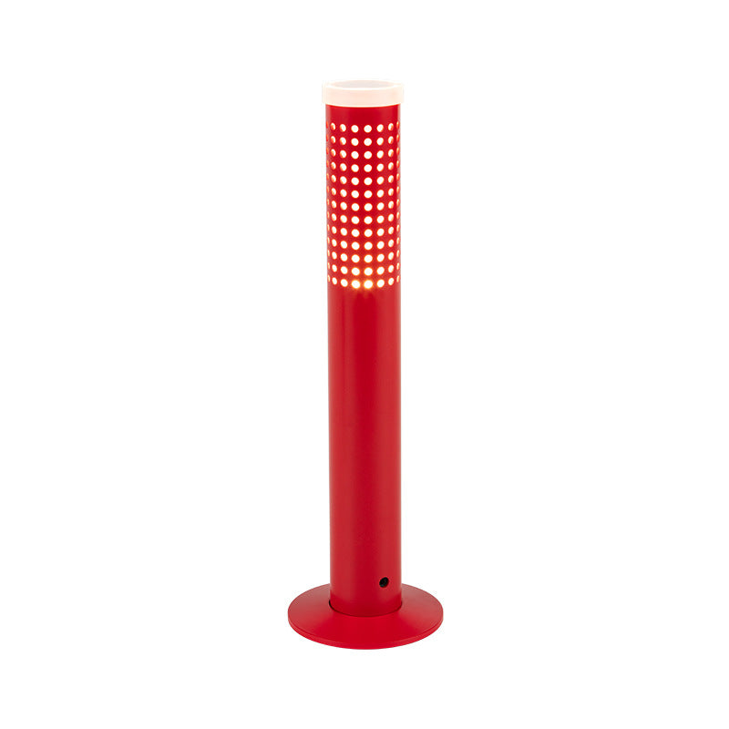 Modern Minimalist Flower-insertable Plastic Column USB Rechargeable LED Table Lamp For Bedroom