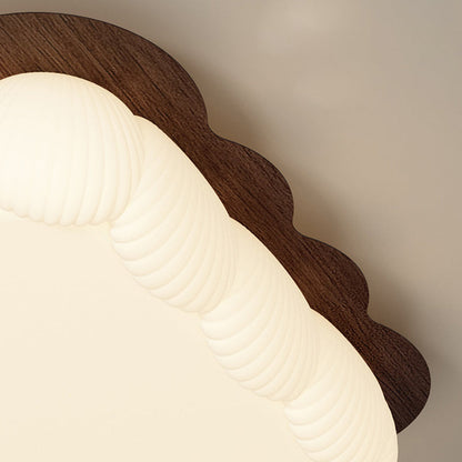 Contemporary Simplicity Iron Acrylic Geometry Round LED Flush Mount Ceiling Light For Bedroom